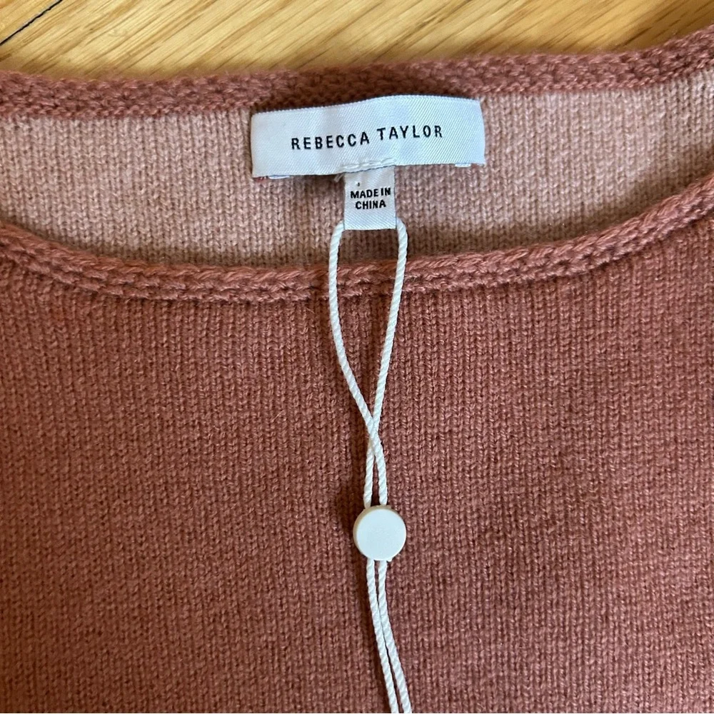 Rebecca Taylor Cashmere Blend Sweater Puff Sleeves Size Medium. NWT - Picture 5 of 12